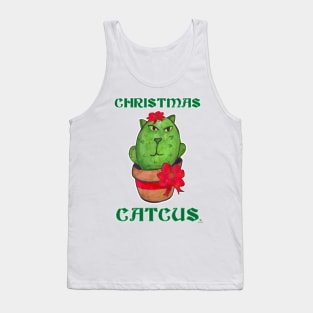 Christmas Catcus Holiday Cactus Cartoon Art Tank Top